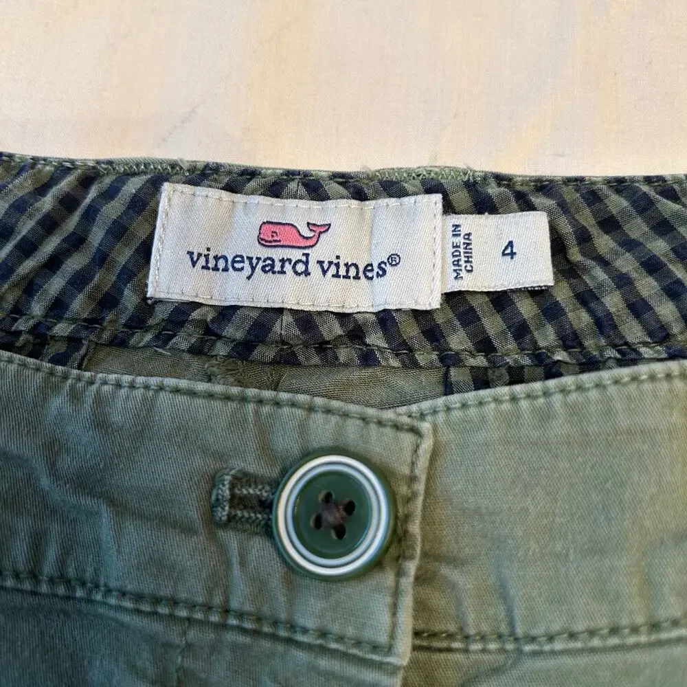 Vineyard Vines Ladies pants Sz 4‎ Green Golf Resort Athleisure Gorp
